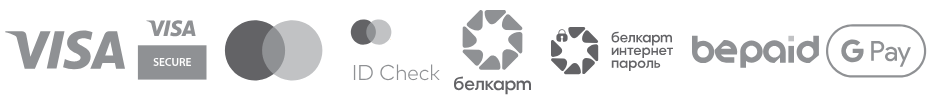 Платежные системы: Visa, Mastercard, Белкарт, bePaid, Google Pay